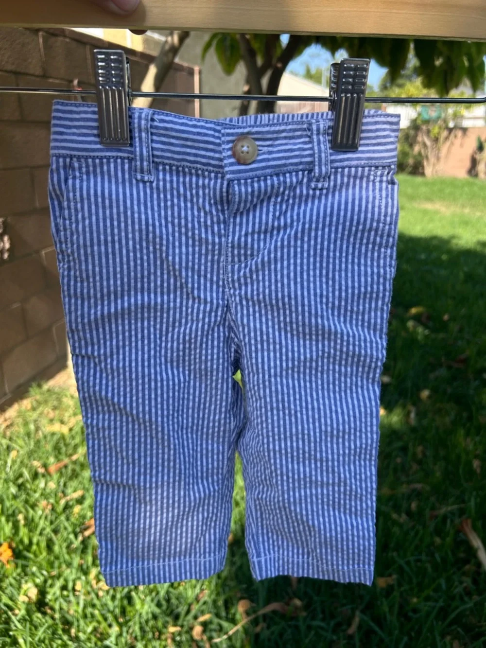 Ralph Lauren Blue and White Striped Baby/Toddler Pants